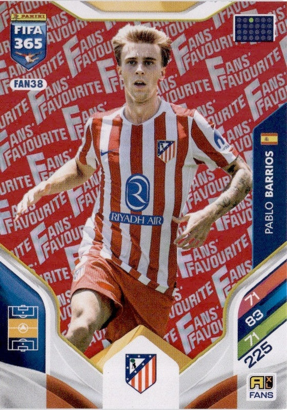 Pablo Barrios Fan Favourite - Red Parallel FAN38 - Panini FIFA 365 2026 Adrenalyn XL kaart