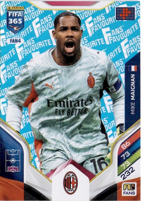 Mike Maignan Fan Favourite - Blue Parallel FAN4 - Panini FIFA 365 2026 Adrenalyn XL kaart