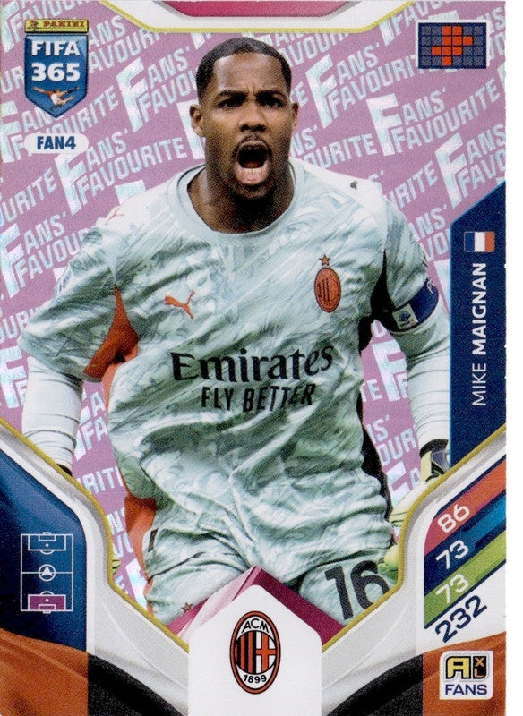 Mike Maignan Fan Favourite - Pink Parallel FAN4 - Panini FIFA 365 2026 Adrenalyn XL kaart