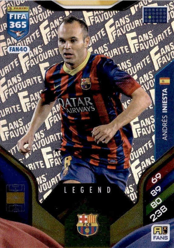 Andrés Iniesta Fan Favourite FAN40 - Panini FIFA 365 2026 Adrenalyn XL kaart