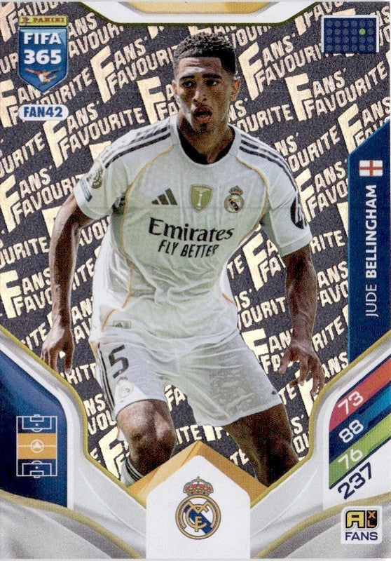 Jude Bellingham Fan Favourite FAN42 - Panini FIFA 365 2026 Adrenalyn XL kaart