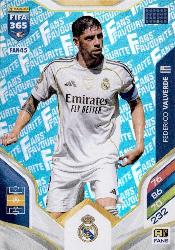 Enzo Fernández Fan Favourite - Blue Parallel FAN46 - Panini FIFA 365 2026 Adrenalyn XL kaart Image principale du produit