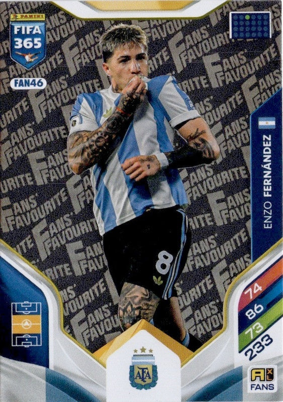 Enzo Fernández Fan Favourite FAN46 - Panini FIFA 365 2026 Adrenalyn XL kaart