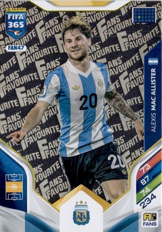 Alexis Mac Alister Fan Favourite FAN47 - Panini FIFA 365 2026 Adrenalyn XL kaart