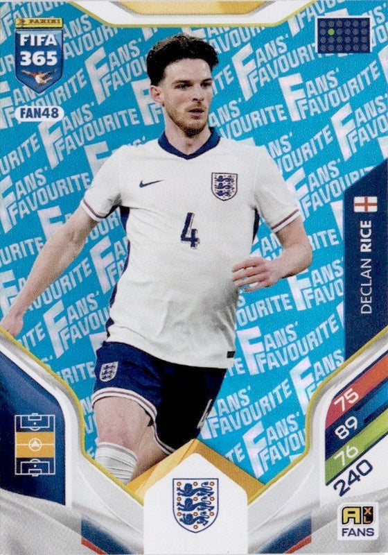 Declan Rice Fan Favourite - Blue Parallel FAN48 - Panini FIFA 365 2026 Adrenalyn XL kaart Main image
