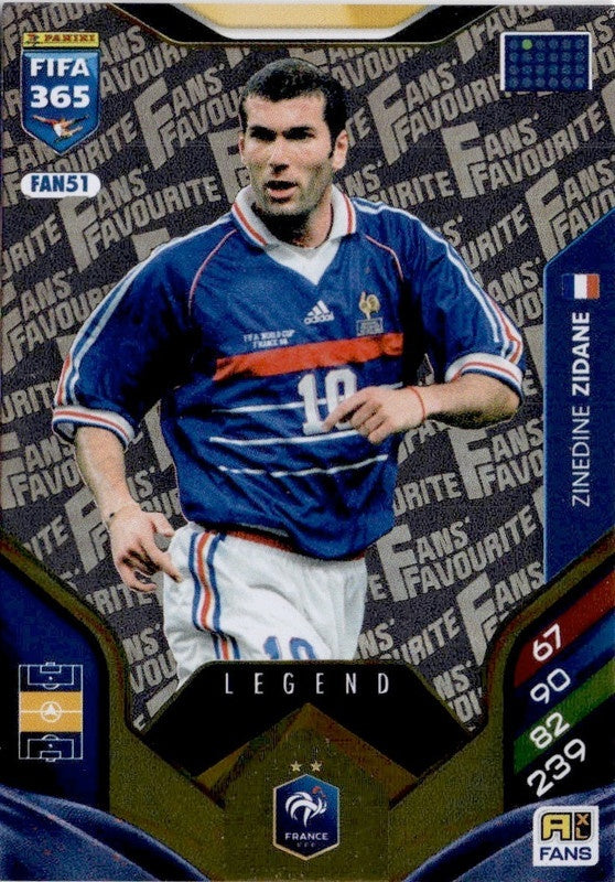 Zinedine Zidane Fan Favourite FAN51 - Panini FIFA 365 2026 Adrenalyn XL kaart