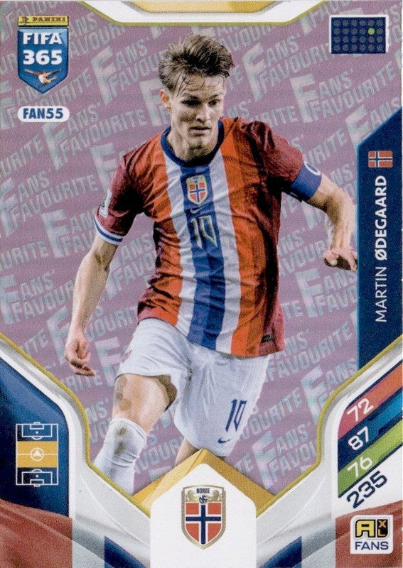Martin Ødegaard Fan Favourite - Pink Parallel FAN55 - Panini FIFA 365 2026 Adrenalyn XL kaart
