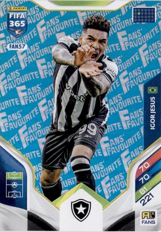 Igor Jesus Fan Favourite - Blue Parallel FAN57 - Panini FIFA 365 2026 Adrenalyn XL kaart Hauptbild