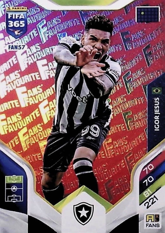 Igor Jesus Fan Favourite - Red Parallel FAN57 - Panini FIFA 365 2026 Adrenalyn XL kaart