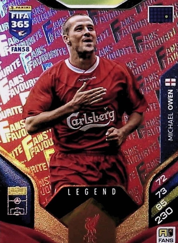 Michael Owen Fan Favourite - Red Parallel FAN58 - Panini FIFA 365 2026 Adrenalyn XL kaart