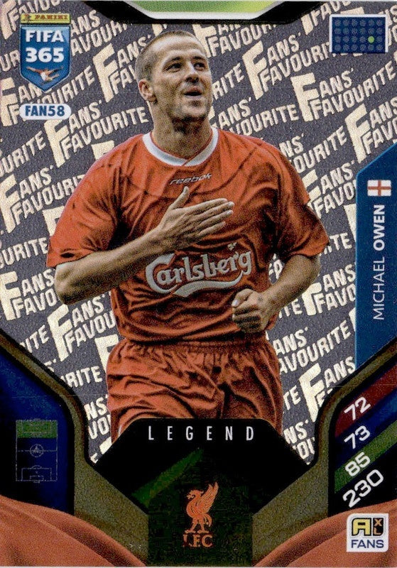 Michael Owen Fan Favourite FAN58 - Panini FIFA 365 2026 Adrenalyn XL kaart