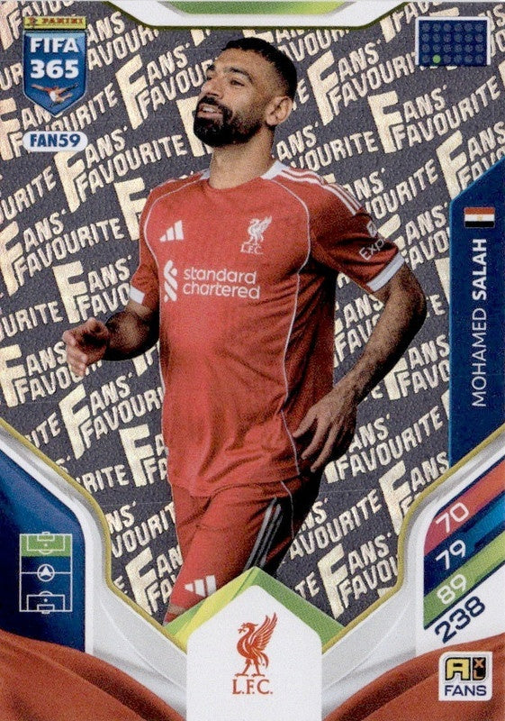Mohamed Salah Fan Favourite FAN59 - Panini FIFA 365 2026 Adrenalyn XL kaart Hauptbild