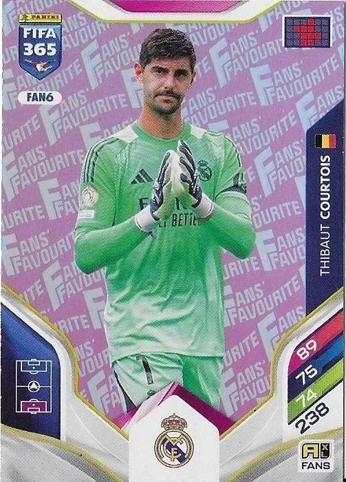 Thibaut Courtois Fan Favourite - Pink Parallel FAN6 - Panini FIFA 365 2026 Adrenalyn XL kaart