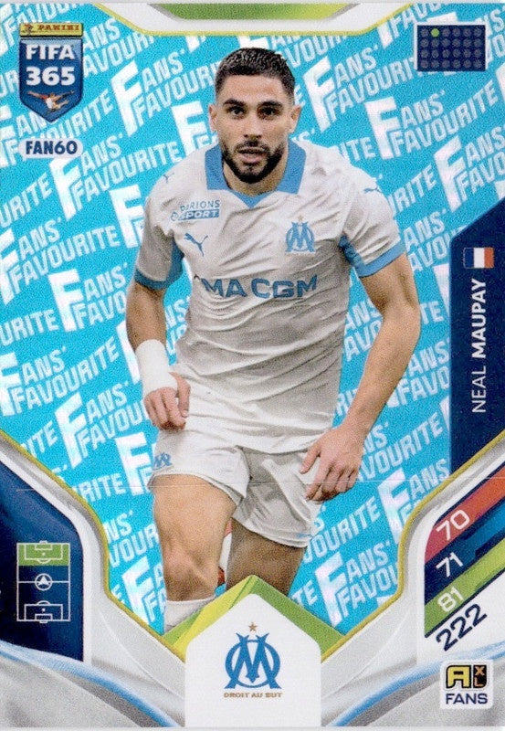 Neal Maupay Fan Favourite - Blue Parallel FAN60 - Panini FIFA 365 2026 Adrenalyn XL kaart