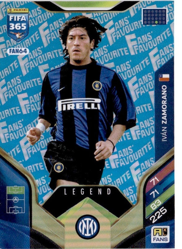 Iván Zamorano Fan Favourite - Blue Parallel FAN64 - Panini FIFA 365 2026 Adrenalyn XL kaart