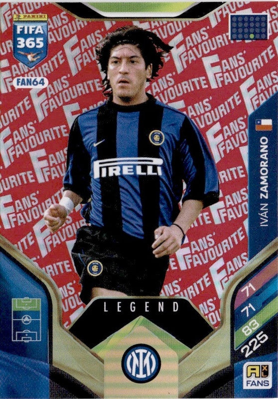 Iván Zamorano Fan Favourite - Red Parallel FAN64 - Panini FIFA 365 2026 Adrenalyn XL kaart