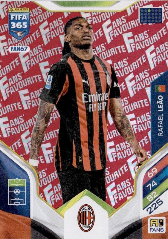 Rafael Leão Fan Favourite - Red Parallel FAN67 - Panini FIFA 365 2026 Adrenalyn XL kaart