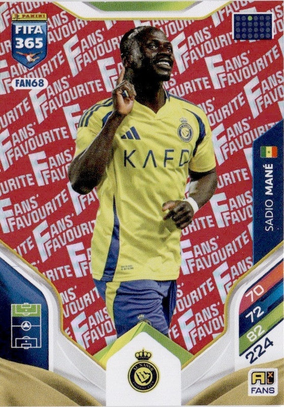 Sadio Mané Fan Favourite - Red Parallel FAN68 - Panini FIFA 365 2026 Adrenalyn XL kaart
