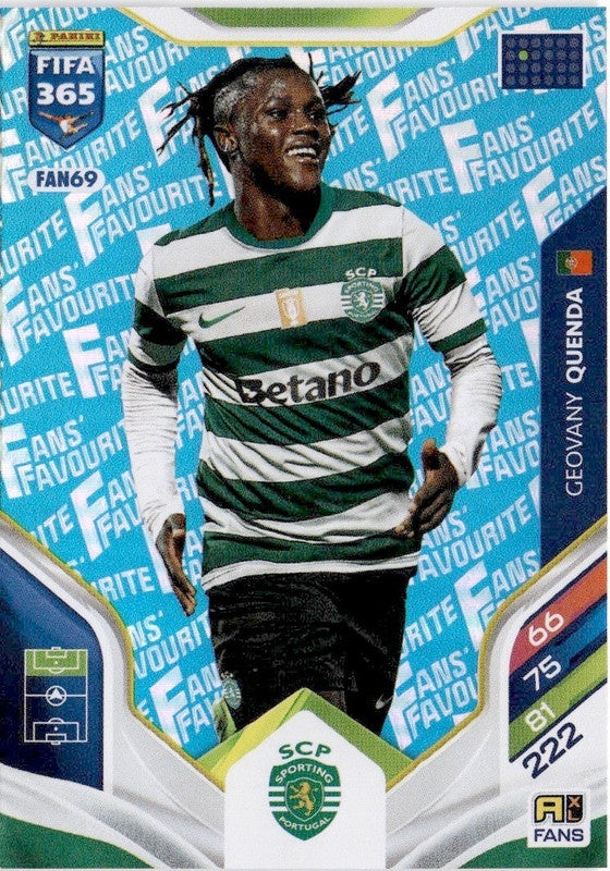 Geovany Quenda Fan Favourite - Blue Parallel FAN69 - Panini FIFA 365 2026 Adrenalyn XL kaart Hauptbild