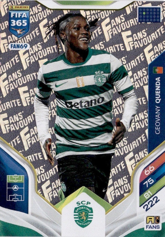 Geovany Quenda Fan Favourite FAN69 - Panini FIFA 365 2026 Adrenalyn XL kaart