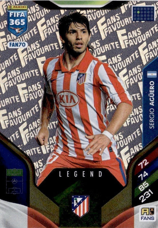 Sergio Agüero Fan Favourite FAN70 - Panini FIFA 365 2026 Adrenalyn XL kaart