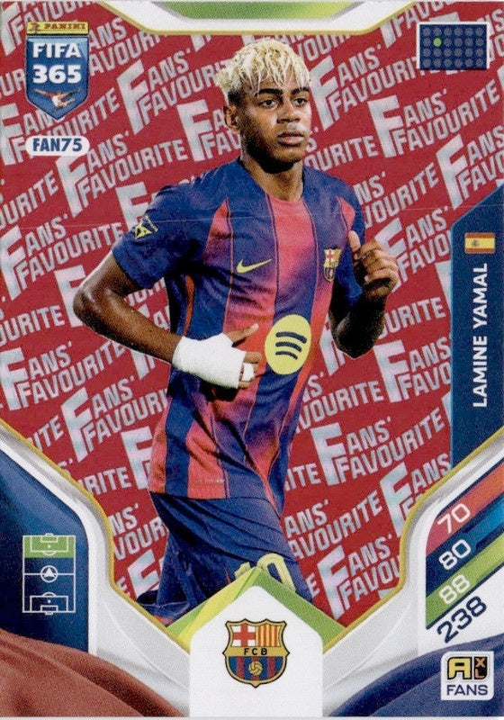 Lamine Yamal Fan Favourite - Red Parallel FAN75 - Panini FIFA 365 2026 Adrenalyn XL kaart Hoofdafbeelding