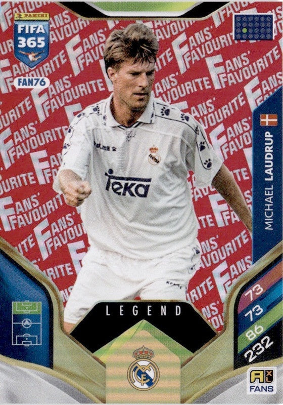 Michael Laudrup Fan Favourite - Red Parallel FAN76 - Panini FIFA 365 2026 Adrenalyn XL kaart