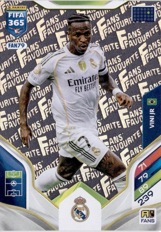 Vinicius JR Fan Favourite FAN79 - Panini FIFA 365 2026 Adrenalyn XL kaart