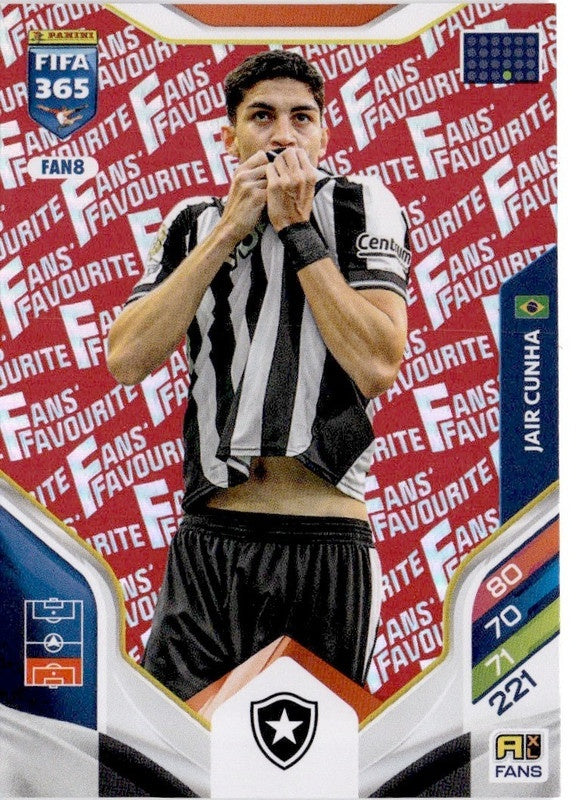 Jair Cunha Fan Favourite - Red Parallel FAN8 - Panini FIFA 365 2026 Adrenalyn XL kaart Hoofdafbeelding