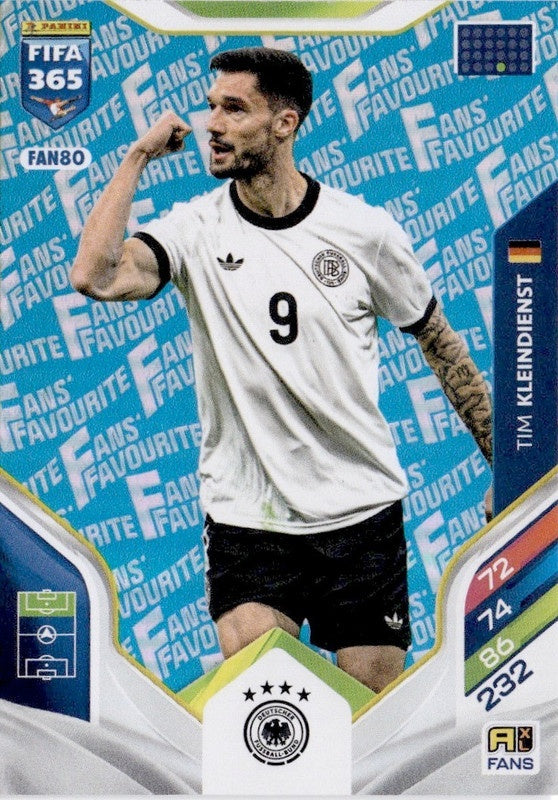 Tim Kleindienst Fan Favourite - Blue Parallel FAN80 - Panini FIFA 365 2026 Adrenalyn XL kaart