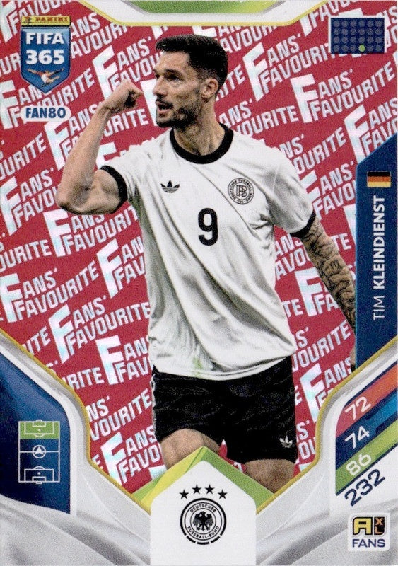 Tim Kleindienst Fan Favourite - Red Parallel FAN80 - Panini FIFA 365 2026 Adrenalyn XL kaart Hauptbild