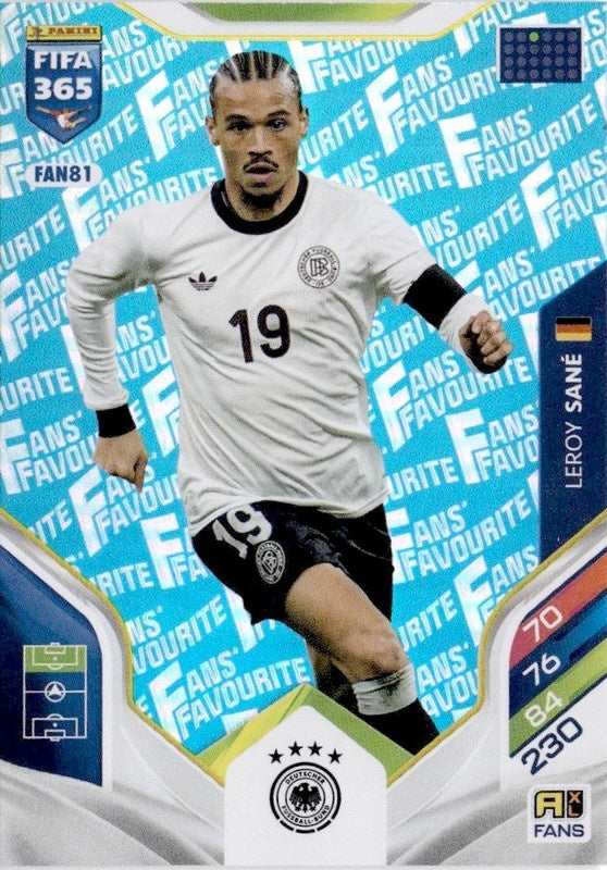 Leroy Sané Fan Favourite - Blue Parallel FAN81 - Panini FIFA 365 2026 Adrenalyn XL kaart Hauptbild