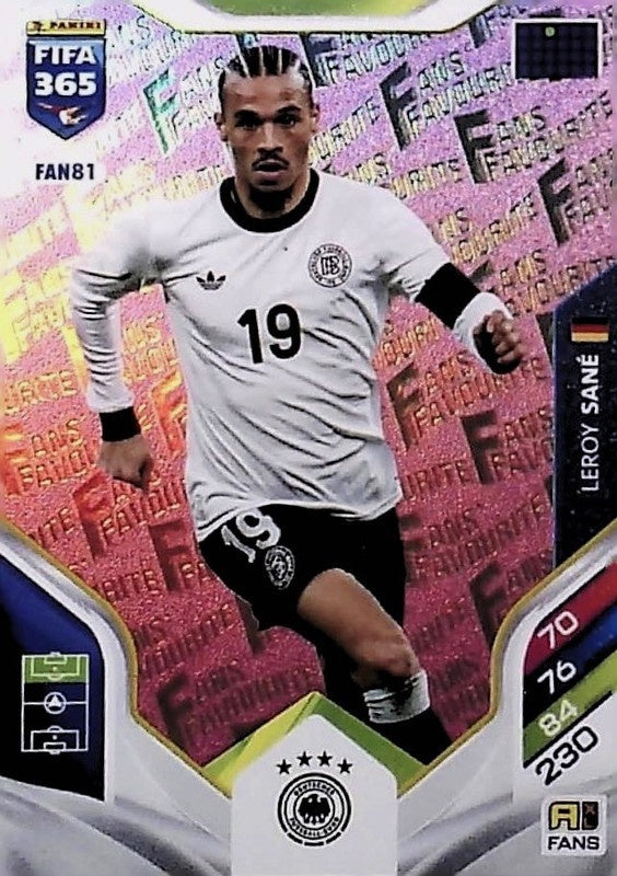 Leroy Sané Fan Favourite - Pink Parallel FAN81 - Panini FIFA 365 2026 Adrenalyn XL kaart Hoofdafbeelding