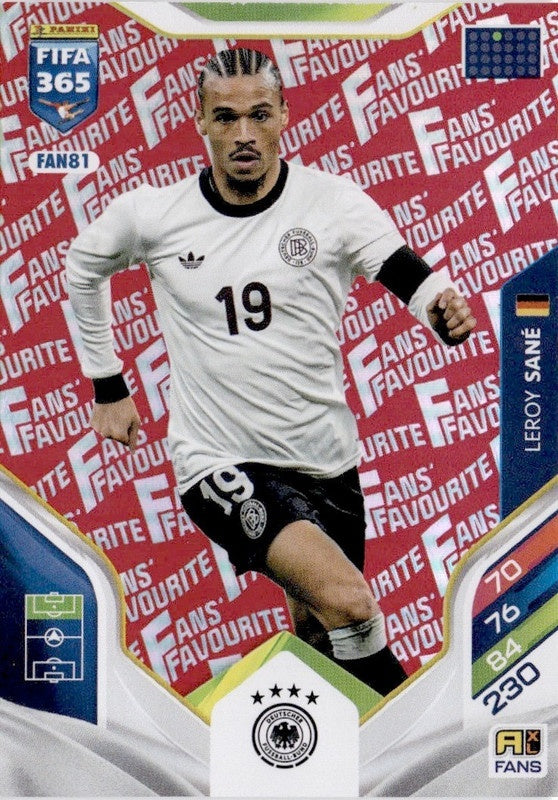 Leroy Sané Fan Favourite - Red Parallel FAN81 - Panini FIFA 365 2026 Adrenalyn XL kaart