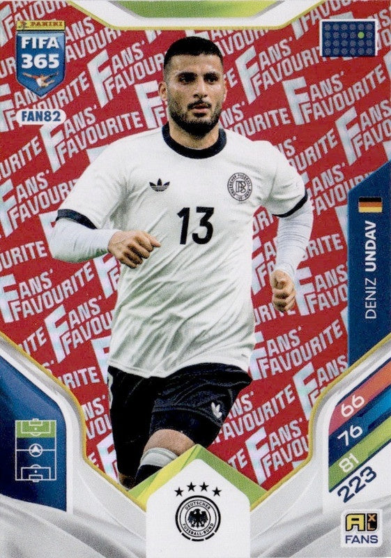 Deniz Undav Fan Favourite - Red Parallel FAN82 - Panini FIFA 365 2026 Adrenalyn XL kaart