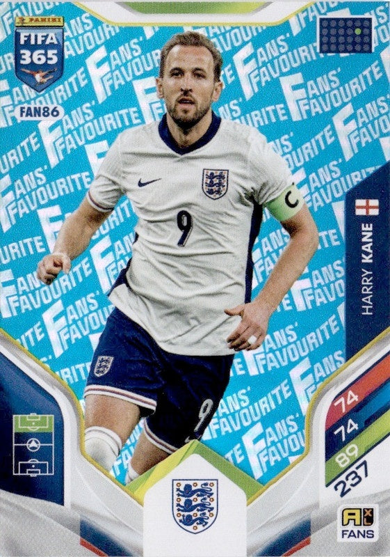 Harry Kane Fan Favourite - Blue Parallel FAN86 - Panini FIFA 365 2026 Adrenalyn XL kaart