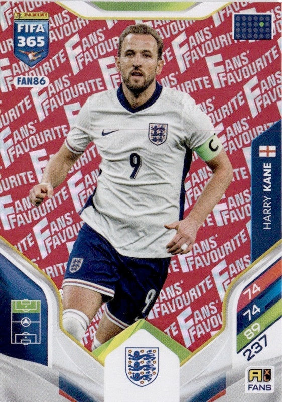 Harry Kane Fan Favourite - Red Parallel FAN86 - Panini FIFA 365 2026 Adrenalyn XL kaart
