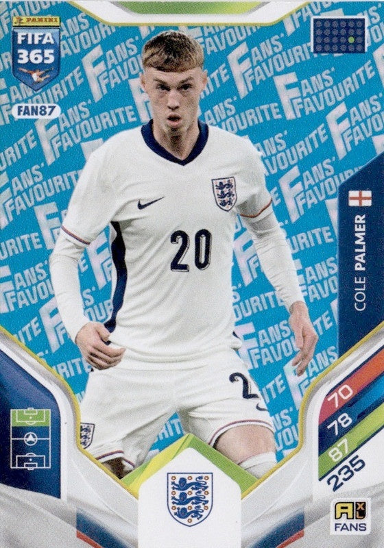 Cole Palmer Fan Favourite - Blue Parallel FAN87 - Panini FIFA 365 2026 Adrenalyn XL kaart