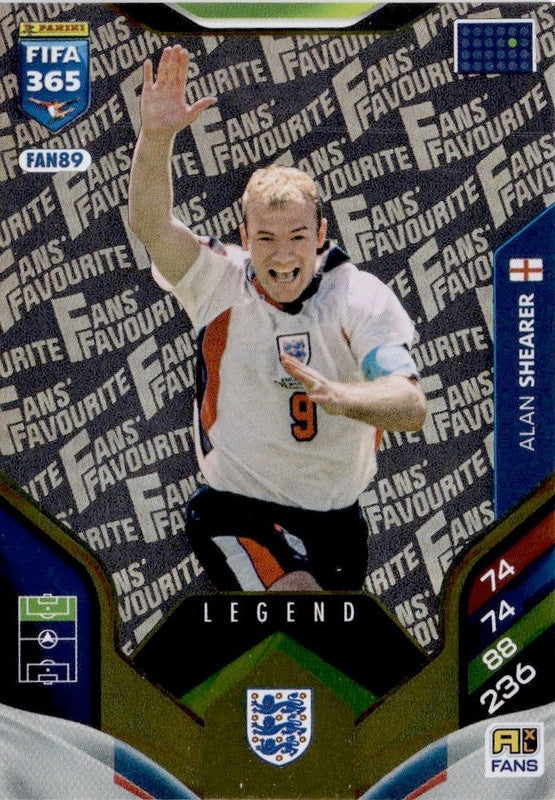 Alan Shearer Fan Favourite FAN89 - Panini FIFA 365 2026 Adrenalyn XL kaart