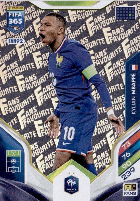Kylian Mbappé Fan Favourite FAN92 - Panini FIFA 365 2026 Adrenalyn XL kaart