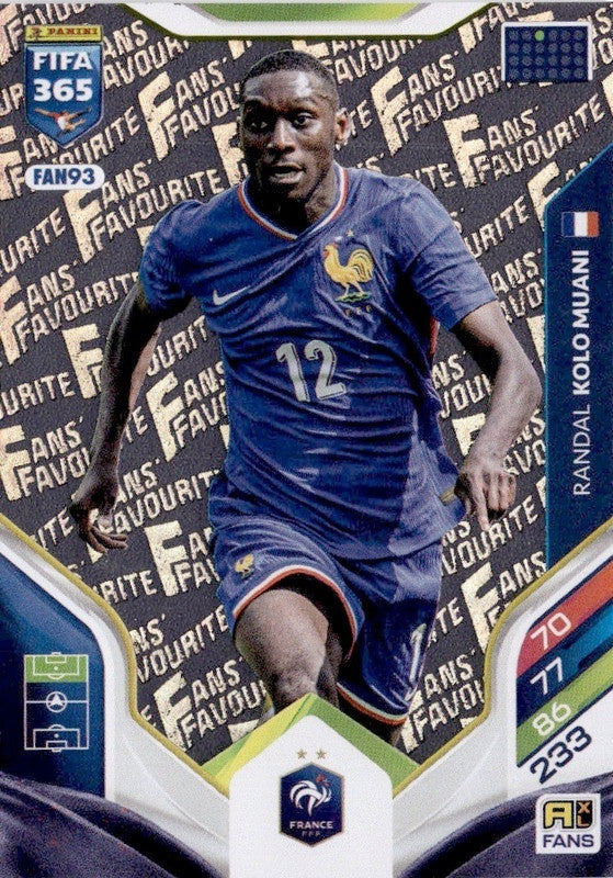 Randal Kolo Muani Fan Favourite FAN93 - Panini FIFA 365 2026 Adrenalyn XL kaart