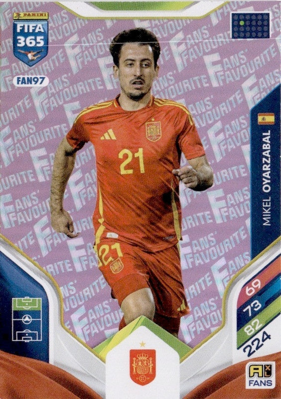 Mikel Oyarzabal Fan Favourite - Pink Parallel FAN97 - Panini FIFA 365 2026 Adrenalyn XL kaart
