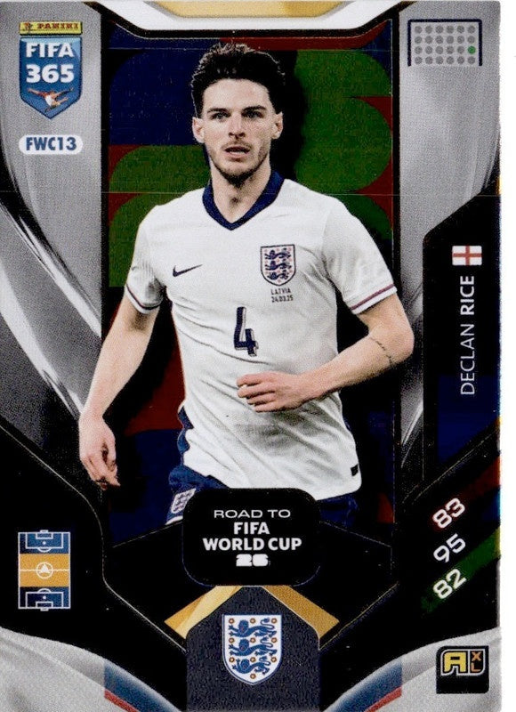 Declan Rice Road to FIFA World Cup 26 FWC13 - Panini FIFA 365 2026 Adrenalyn XL kaart