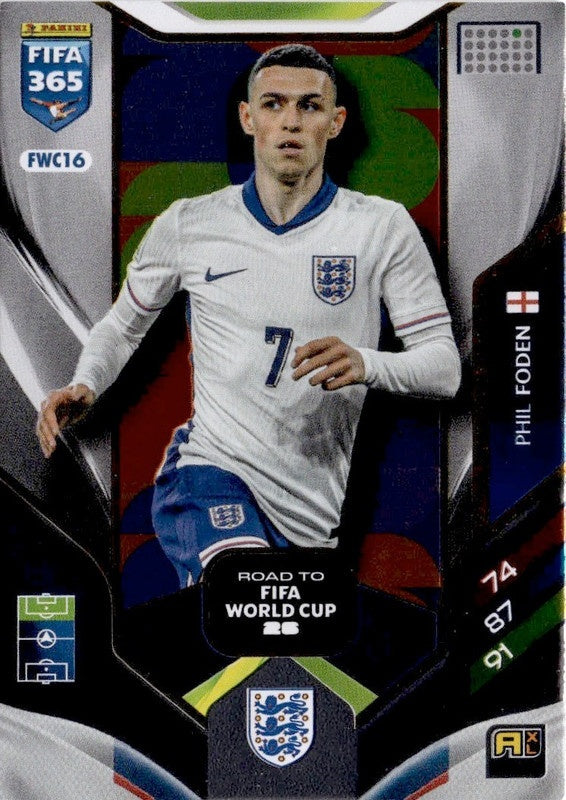 Phil Foden Road to FIFA World Cup 26 FWC16 - Panini FIFA 365 2026 Adrenalyn XL kaart