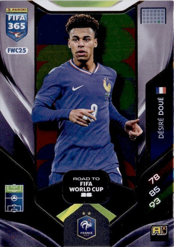Désiré Doué Road to FIFA World Cup 26 FWC25 - Panini FIFA 365 2026 Adrenalyn XL kaart