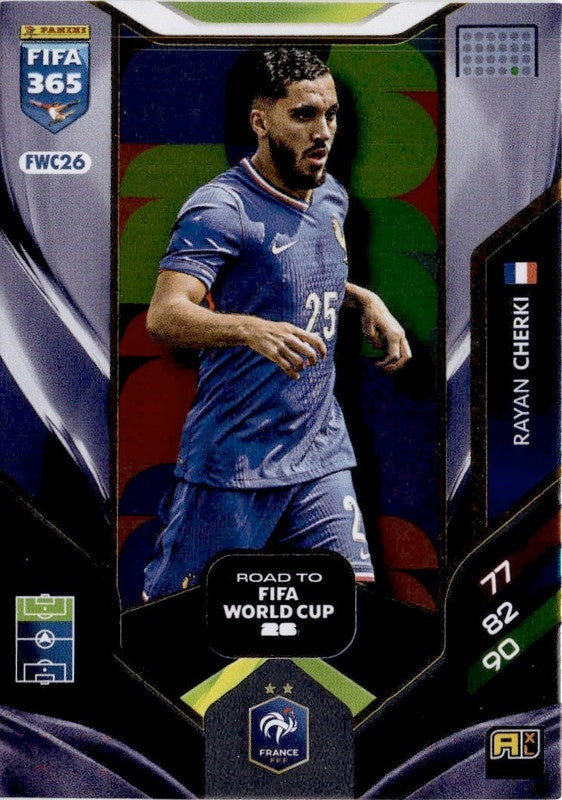 Rayan Cherki Road to FIFA World Cup 26 FWC26 - Panini FIFA 365 2026 Adrenalyn XL kaart Image principale du produit