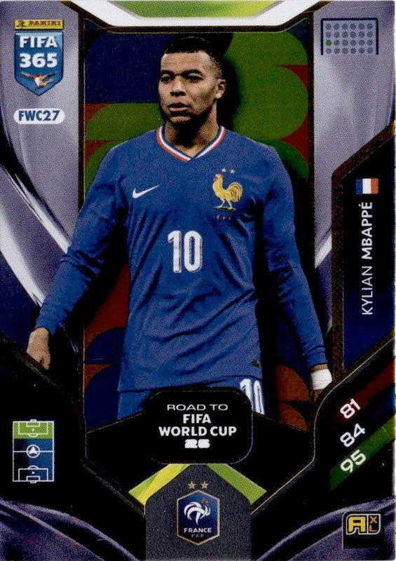 Kylian Mbappé Road to FIFA World Cup 26 FWC27 - Panini FIFA 365 2026 Adrenalyn XL kaart