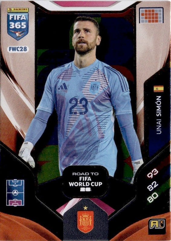 Unai Simón Road to FIFA World Cup 26 FWC28 - Panini FIFA 365 2026 Adrenalyn XL kaart Hauptbild