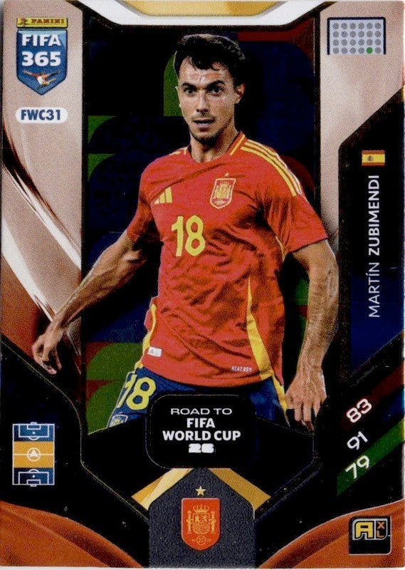 Martin Zubimendi Road to FIFA World Cup 26 FWC31 - Panini FIFA 365 2026 Adrenalyn XL kaart