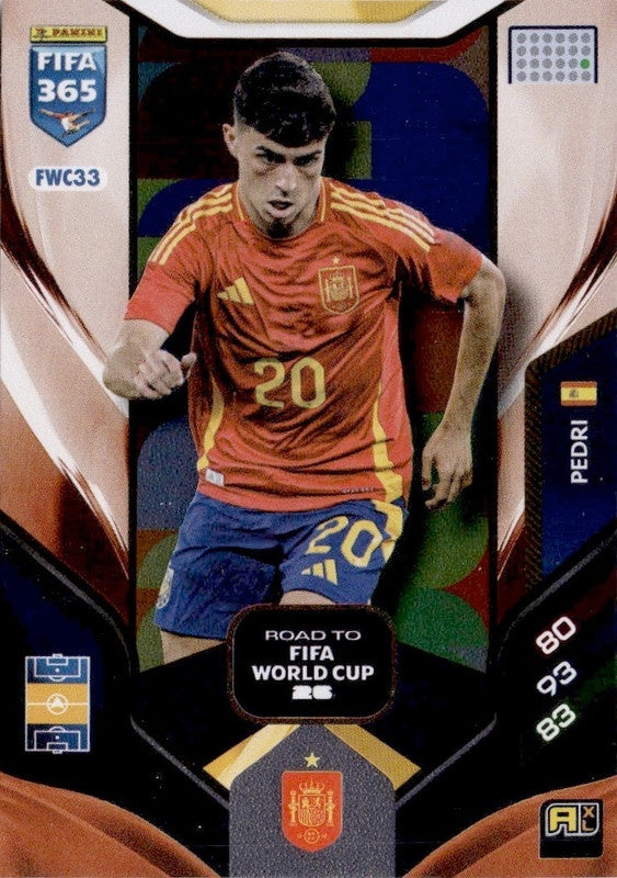 Pedri Road to FIFA World Cup 26 FWC33 - Panini FIFA 365 2026 Adrenalyn XL kaart